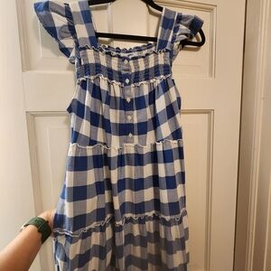 Old Navy Blue and White Plaid Dress